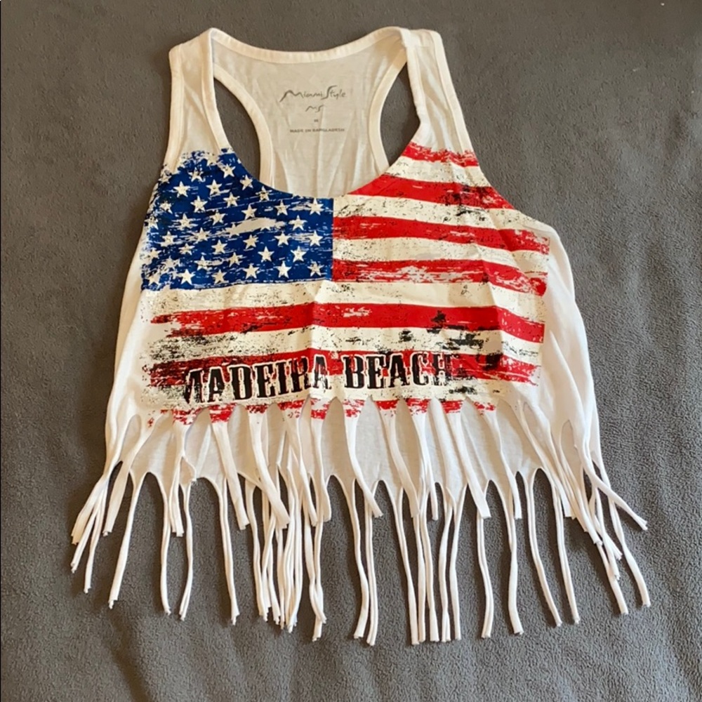 American flag tank top